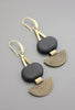 Black Agate Geometric Earrings