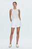 Saige High Rise A-Line Short - Polished White