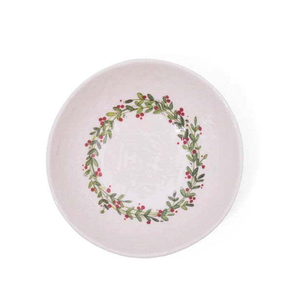 Christmas Wreath Large Serving Bowl