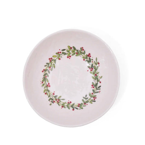 Christmas Wreath Large Serving Bowl