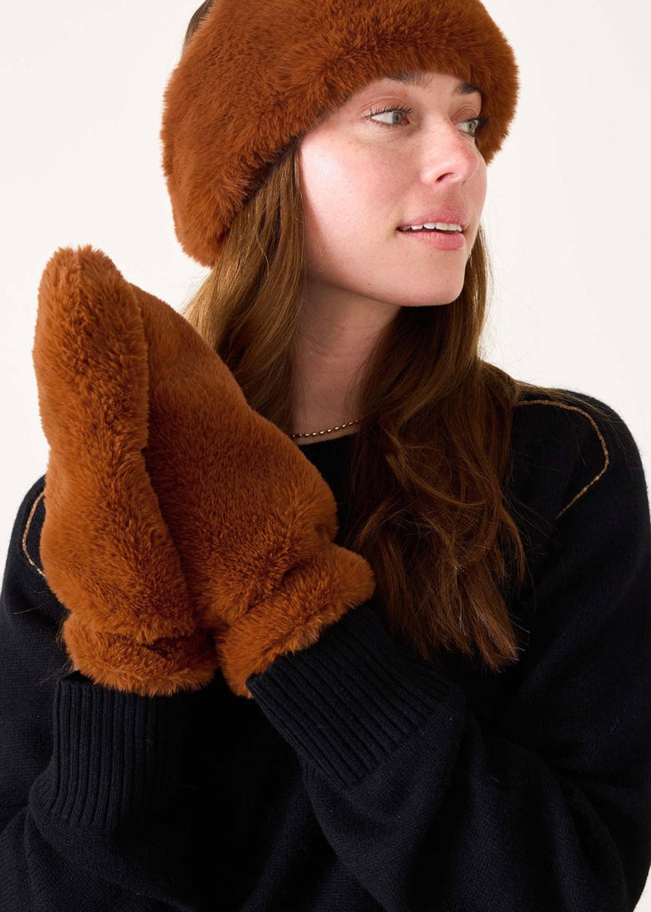 Cozy Cabin Faux Fur Mittens