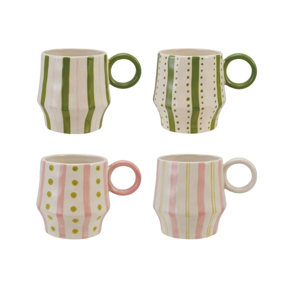 16 oz. Hand-Painted Stoneware Mug