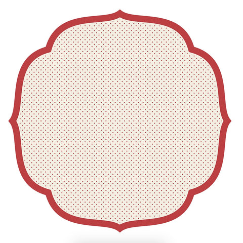 DIE-CUT RED SWISS DOT PLACEMAT