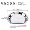 Silver Plated 3-D Horseshoe Cheese Plate with Knife