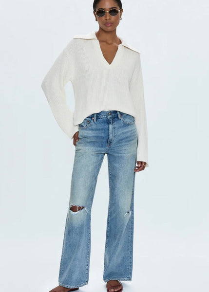 HENDRIX HIGH RISE BAGGY JEAN - APPRENTICE DISTRESSED