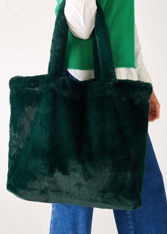 Cozy Cabin Faux Fur Tote