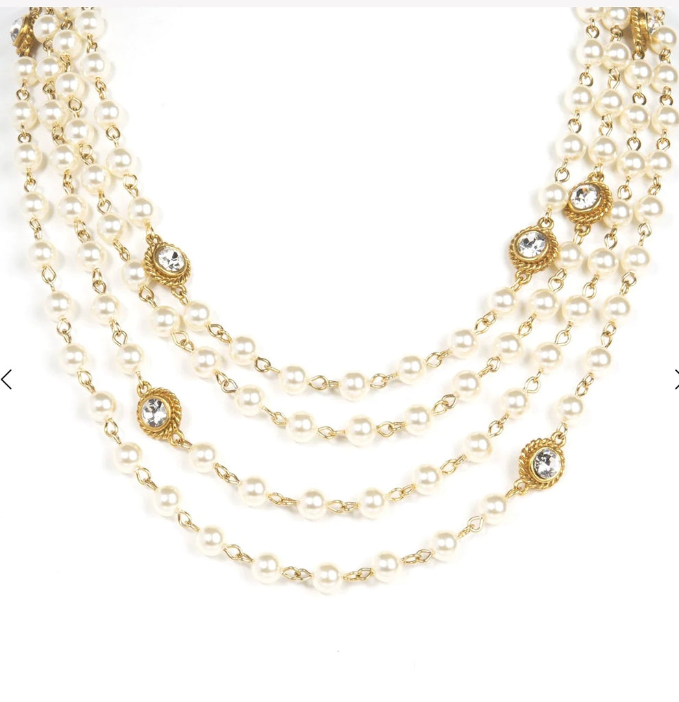 Magdalena - 6mm Pearl Cream/ Gold (Beads Only)