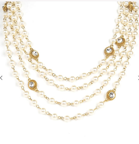 Magdalena - 6mm Pearl Cream/ Gold (Beads Only)
