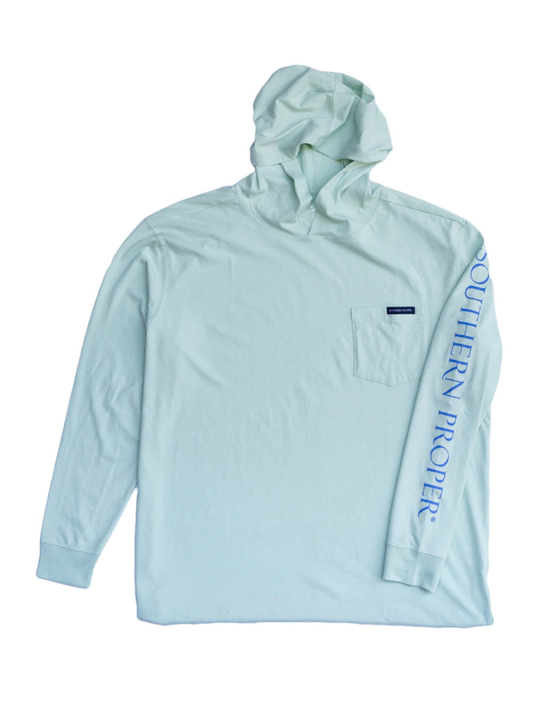 HOODIE TEE: HARBOR GREEN