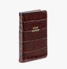Mini Wine Notes - Brown Embossed Croc Leather