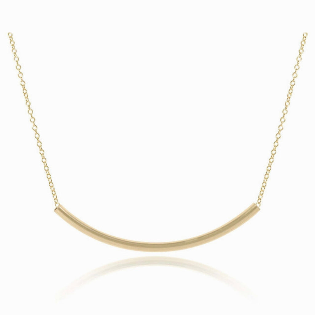 16'' Necklace Gold- Bliss Bar Smooth