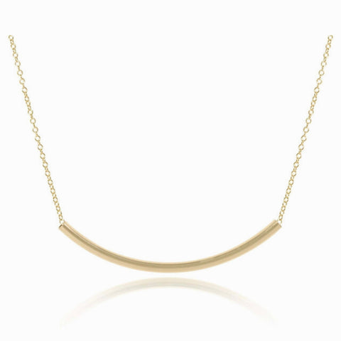 16'' Necklace Gold- Bliss Bar Smooth