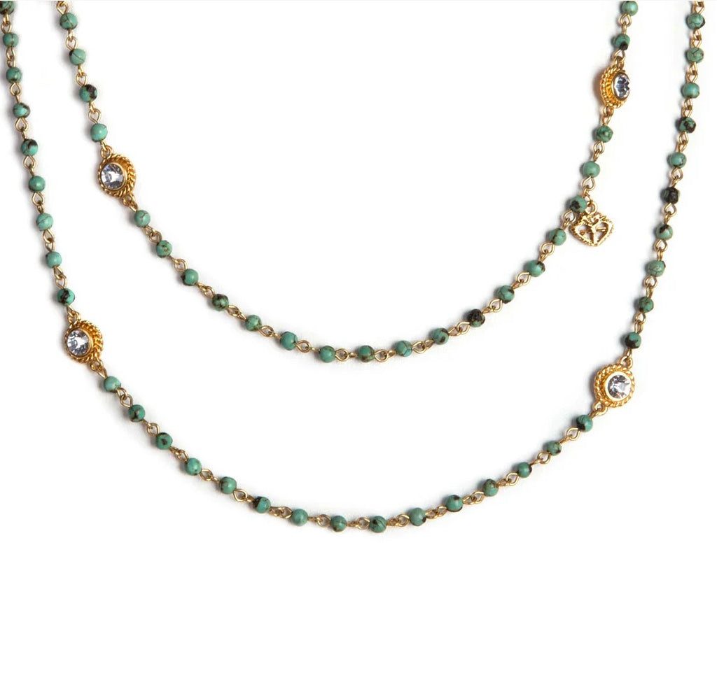 Wrap - 4mm Semi-Precious African Turquoise Beads