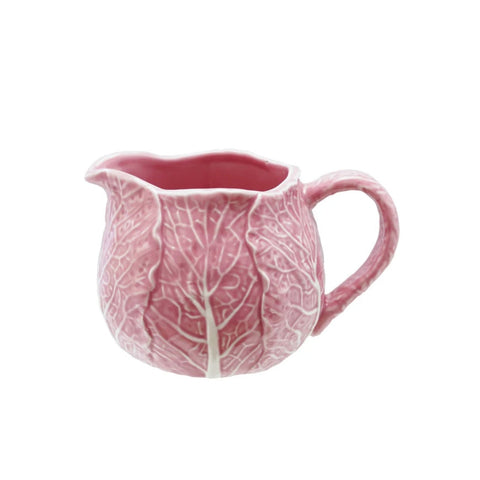 Stoneware Cabbage Shaped Creamer, Pink