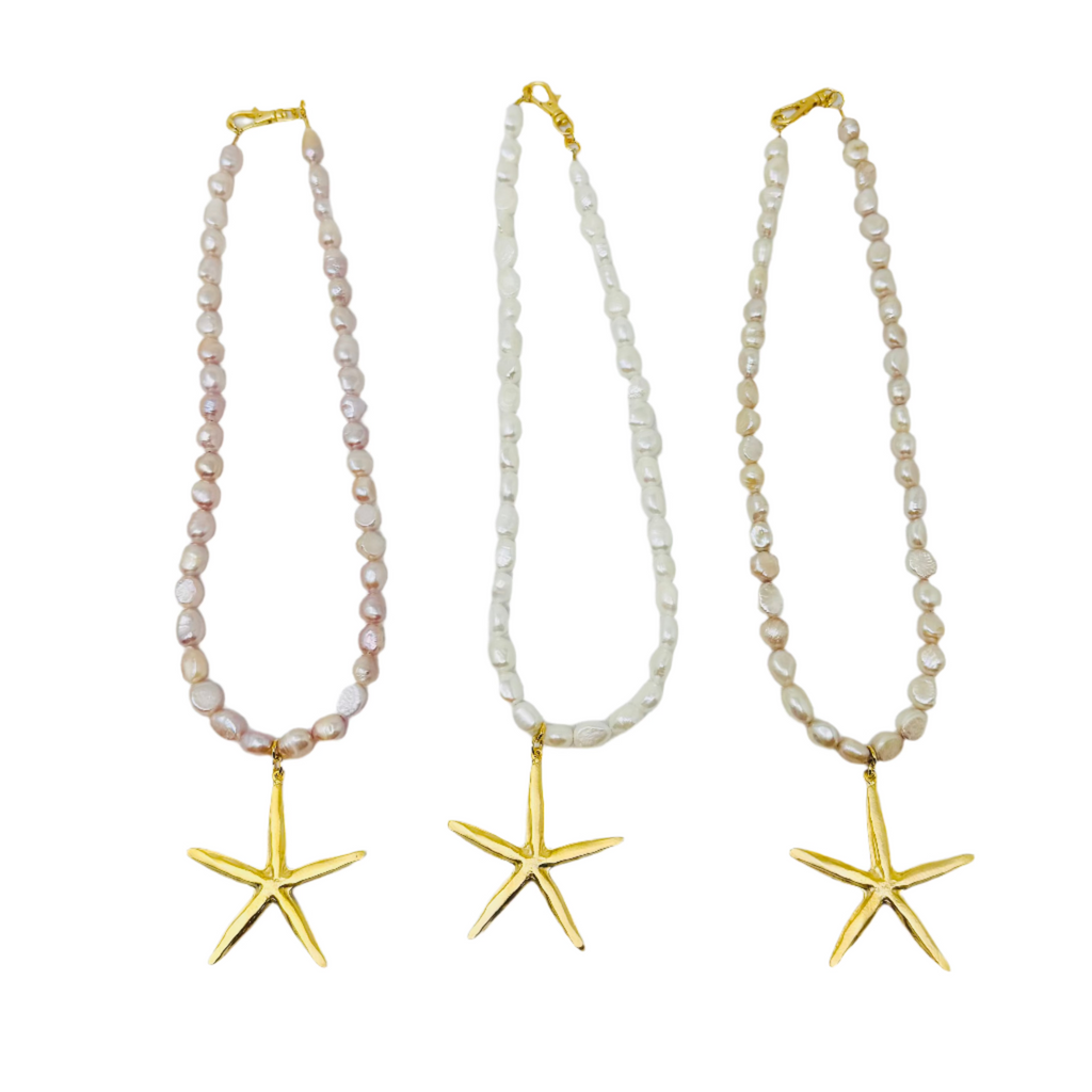 Starfish on Freshwater Pearls