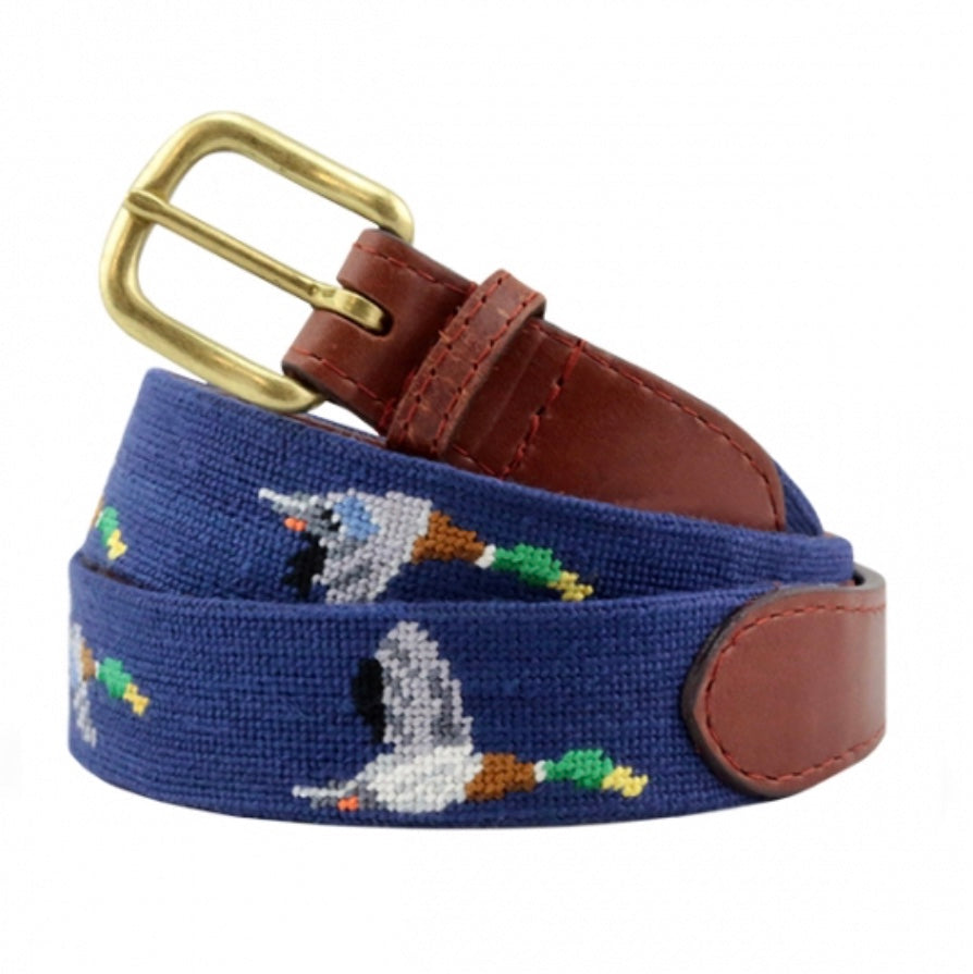 Mallard (Classic Navy) Needlepoint Belt