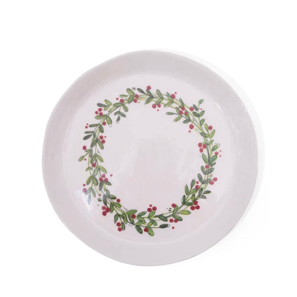 Christmas Wreath Round Serving Tray