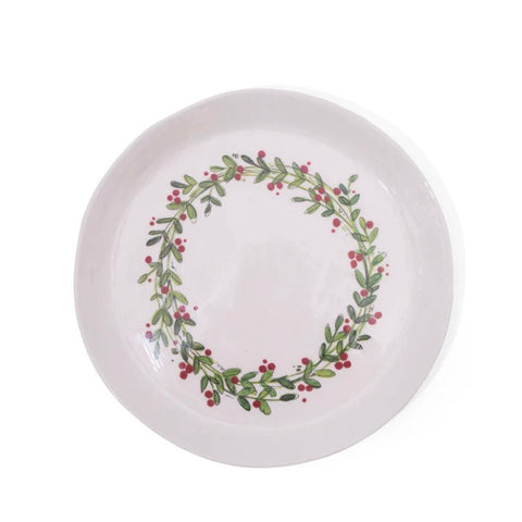 Christmas Wreath Round Serving Tray