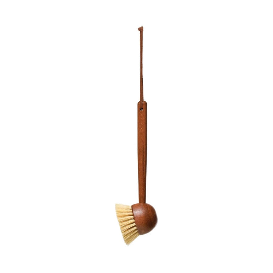 Beach Wood Brush w/ Leather Tie