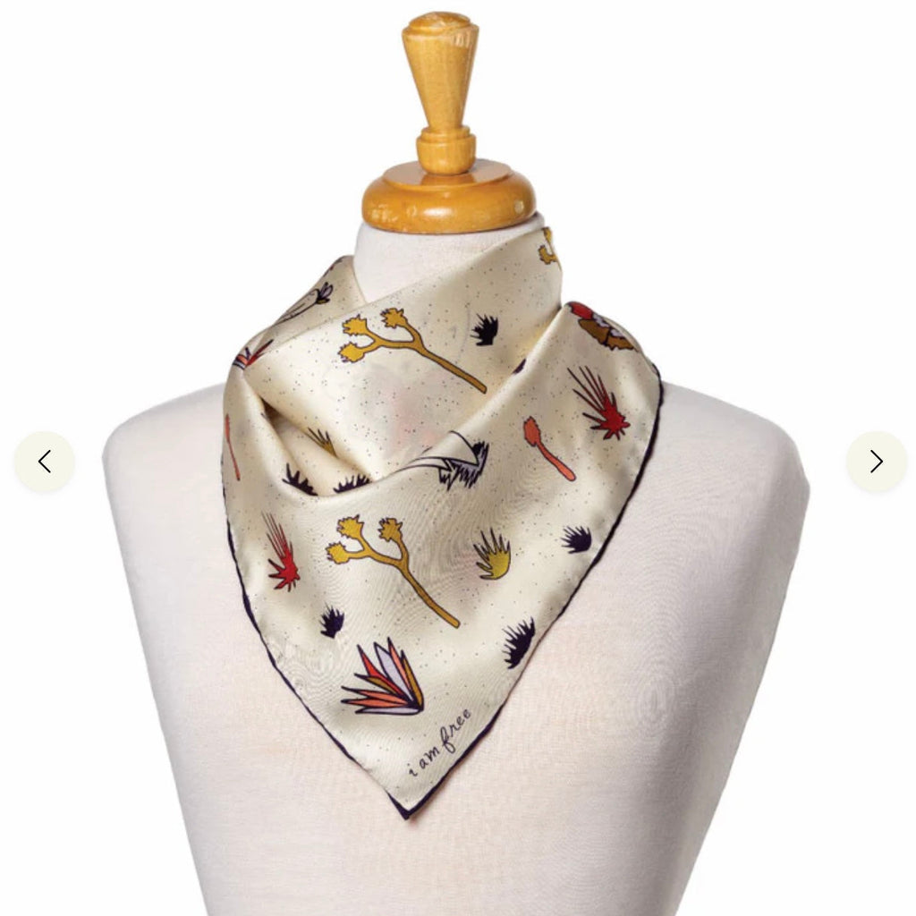 Hand Illustrated 100% Silk Scarf