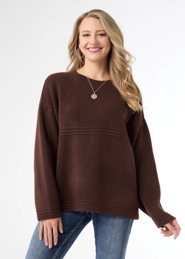 Delphina Long Sleeve Lattice Back Sweater