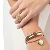 Classic gold 3mm bead bracelet - cherish small gold locket