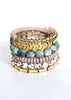 Green Jasper and Mauve Wrap Bracelet