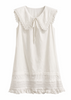Collar Ruffle Hem Mini Dress