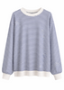 Crew Neck Stripe Long Sleeve Top