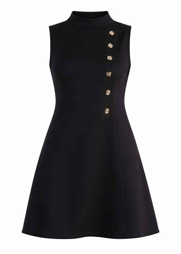 High Neck Sleeveless Dress