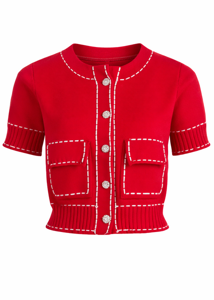 Knitted Button Up Top
