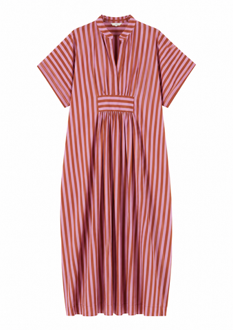 INK + ALLOY - Margot Stripe Kaftan Rust + Lilac