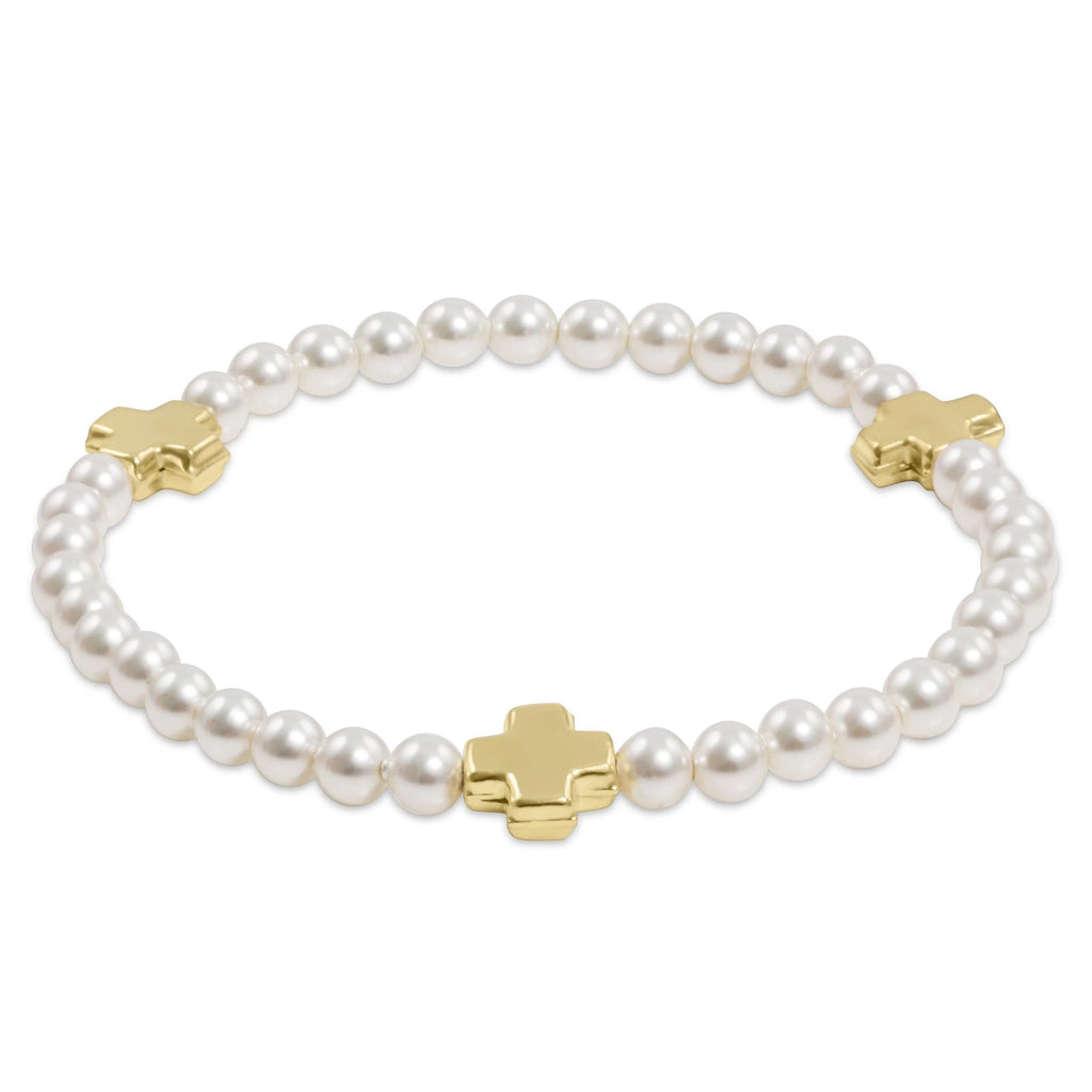 Signature Cross Pearl Pattern- 4mm Bead