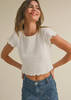 Mini Waffle Short Sleeve Top