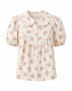 Floral Lace Trimmed Blouse