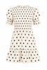 Polka Dot Smocked Bodice Puff Sleeve Mini Dress