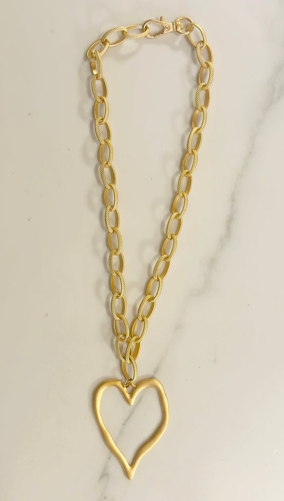 XL Heart Chain Necklace