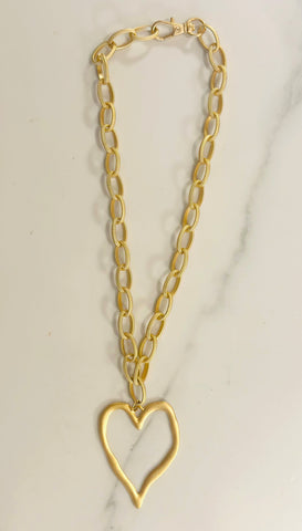 XL Heart Chain Necklace