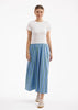 The Aubrie Dress - Cream/Hydrangea Stripe