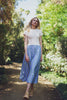 The Aubrie Dress - Cream/Hydrangea Stripe