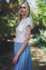 The Aubrie Dress - Cream/Hydrangea Stripe