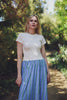 The Aubrie Dress - Cream/Hydrangea Stripe