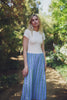 The Aubrie Dress - Cream/Hydrangea Stripe
