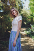 The Aubrie Dress - Cream/Hydrangea Stripe