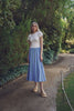 The Aubrie Dress - Cream/Hydrangea Stripe