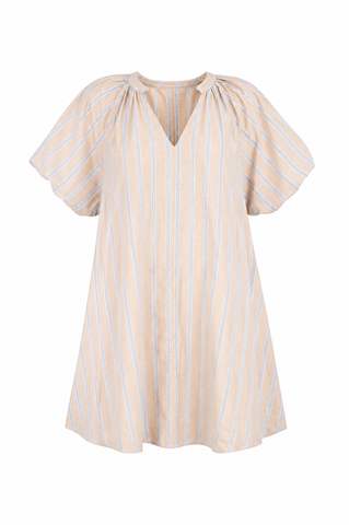 V-Neck Puff Sleeve Dress