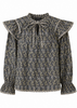 Mix Print V-Neck Top