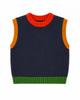 Color Contrasted Sleeveless Knit Top