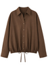 Drawstring Hem Relaxed Shirt