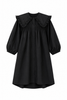Cotton Ruffle Collar Smock Dress